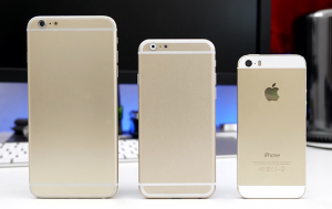 iPhone 6 pro e air ao lado do 5s