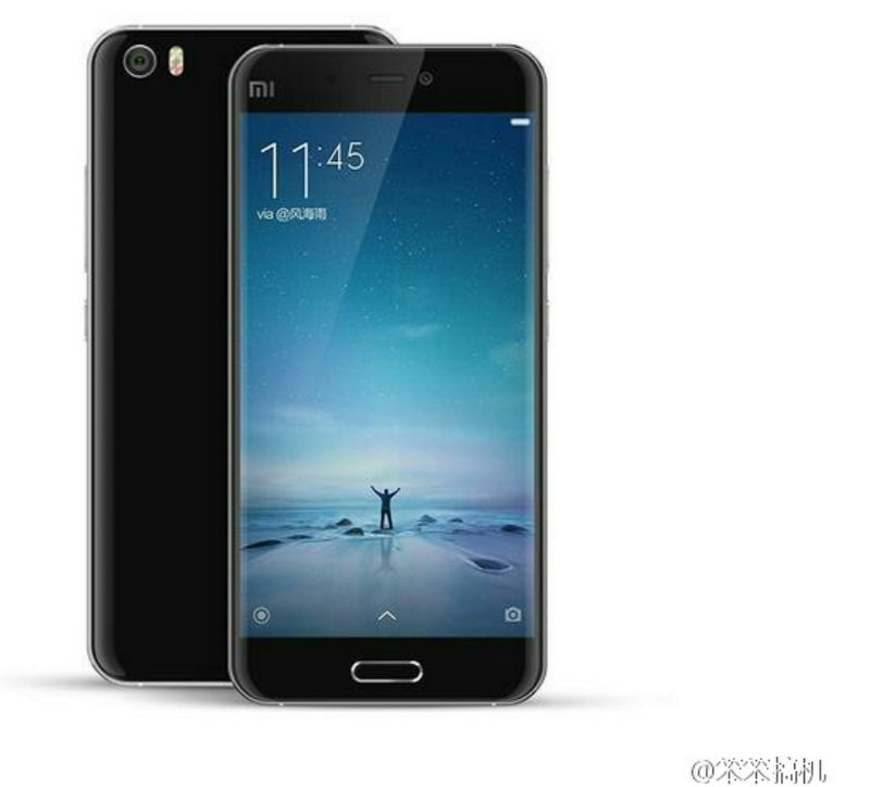 Xiaomi Mi5 em preto (render)