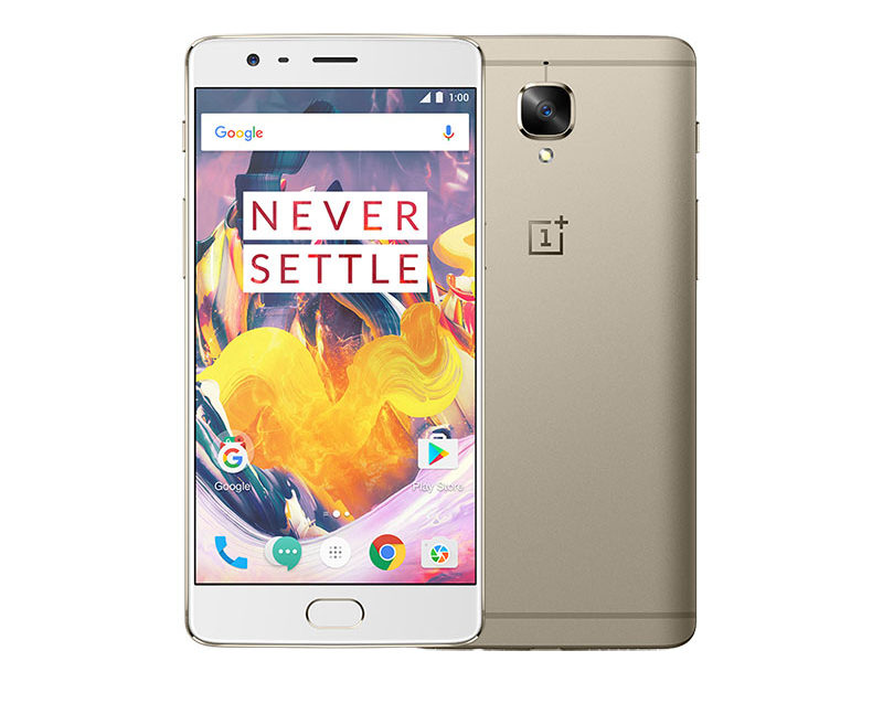 OnePlus 3T em dourado