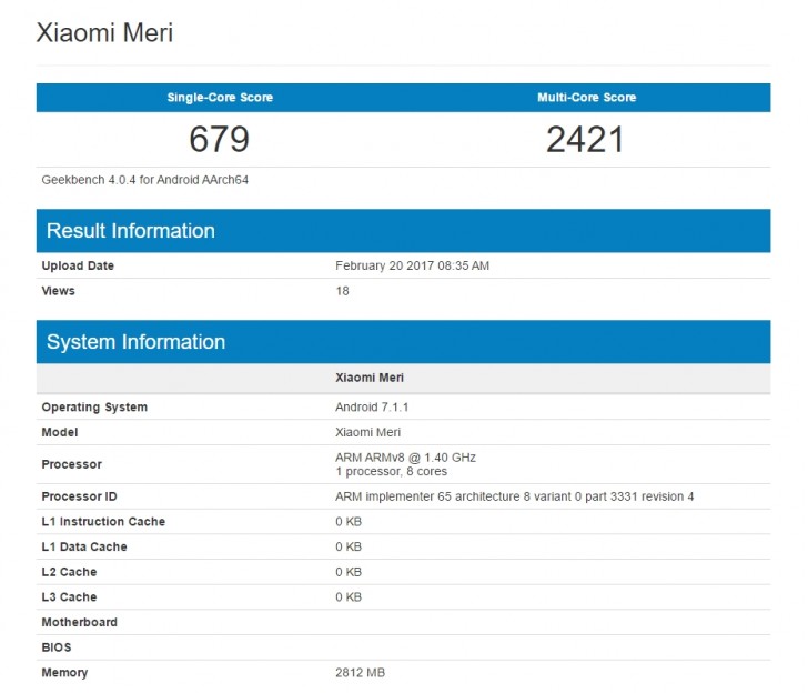 O Xiaomi Mi 5C passou hoje, dia 20 de fevereiro, pela GeekBench, tendo registado resultados que variam de alguns registos anteriores.