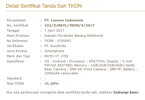 Motorola Moto E4