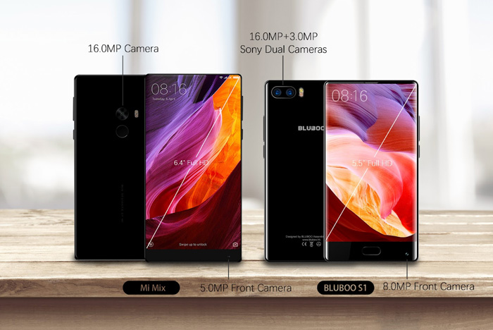 Bluboo S1 ou Xiaomi Mi Mix?