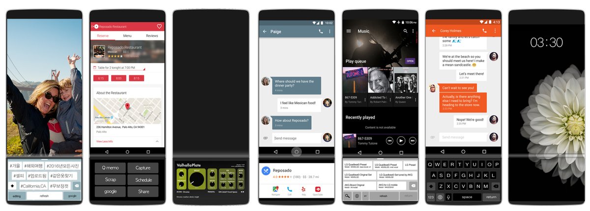 Funções slide no LG V30
