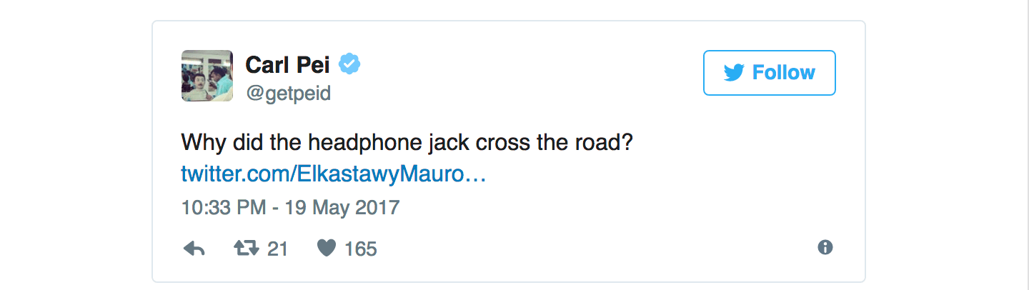 Reposta de Carl Pei à falta do Headphone no OnePlus 5