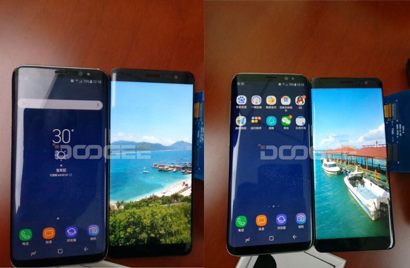 Doogee Mix Plus ao lado do Samsung Galaxy S8