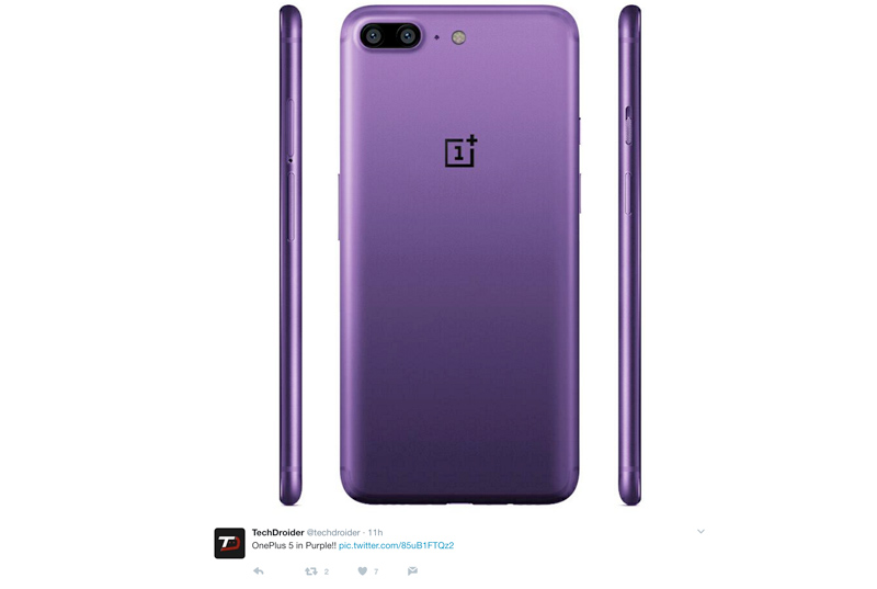 OnePlus 5 roxo | Crédito: TechDroider