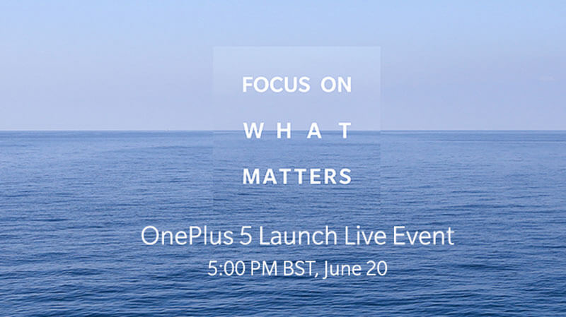 Imagem de lançamento do OnePlus 5