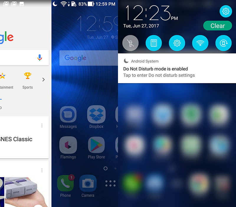 Android ASUS ZenFone 3 Zoom ZenUI Nougat