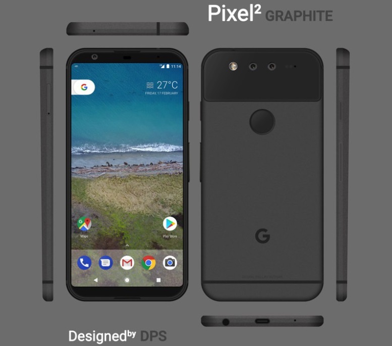 Conceito do Google Pixel 2; Imagem: Deepal Pallav Suthar
