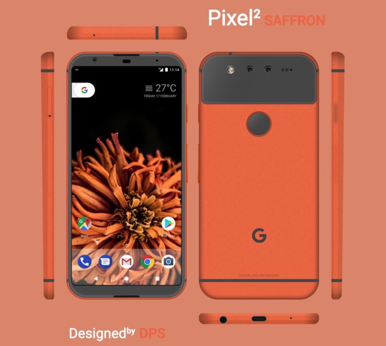 Conceito do Google Pixel 2; Imagem: Deepal Pallav Suthar