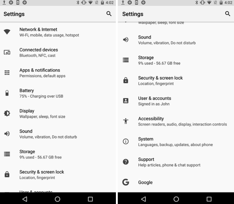 Android 8 smartphone Android
