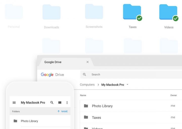 Google Backup&Sync Drive ficheiros Google Backup & Sync