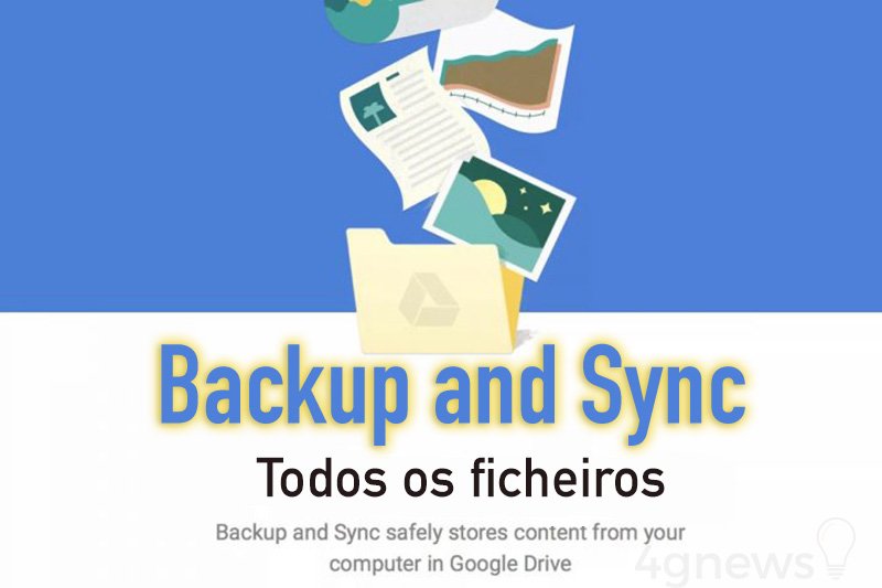 Google Backup and Sync Drive ficheiros