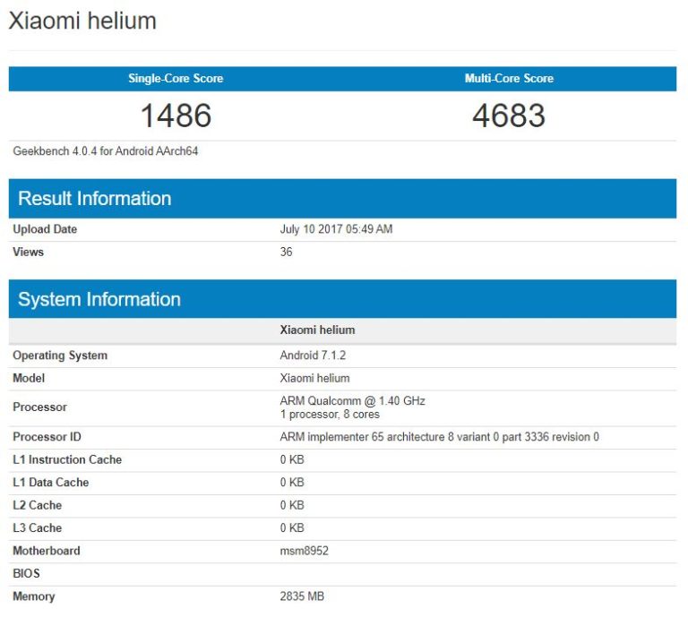 Xiaomi smartphone mistério
