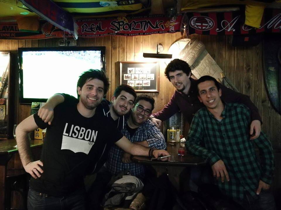 Filipe Alves, Bernardo Almeida, Tiago Alves (4gnews), Rui Ferreira (Future Behind), Mario Rui André (Shifter.pt) em Barcelona