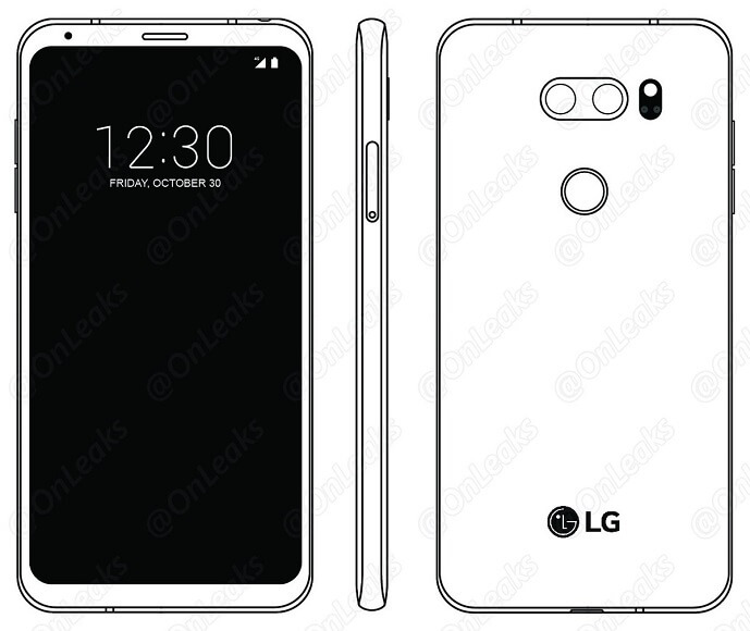 LG V30 ecrã secundário
