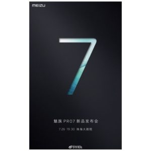 Convite evento do Meizu Pro 7
