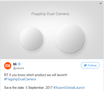 5 de Setembro Xiaomi Mi Mix 2