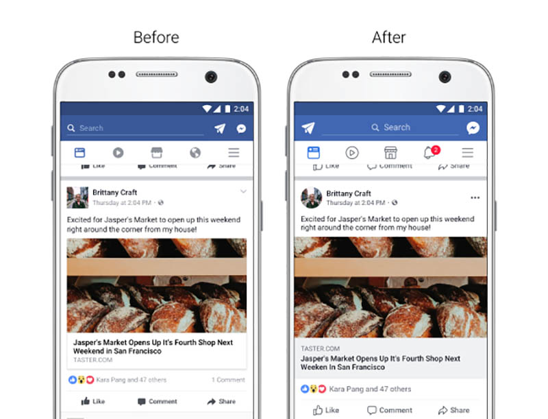 Facebook rede social update