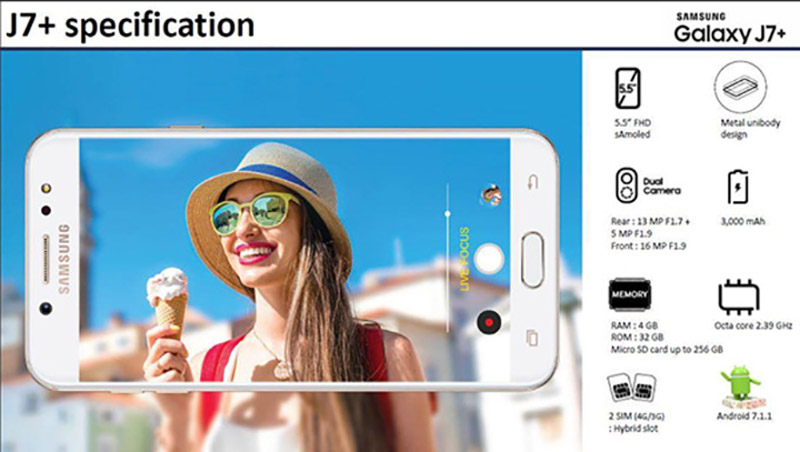 Samsung Galaxy J7+ Bixby