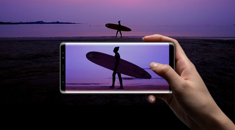 Samsung Galaxy Note 8 ecrã smartphone