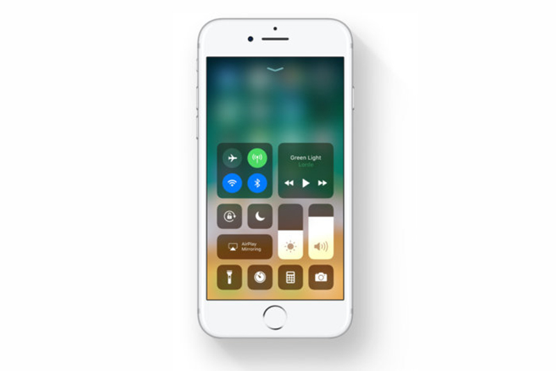 Apple iOS 11 Centro de Controlo Wi-Fi Bluetooth