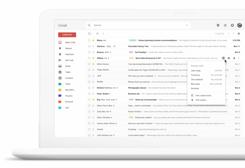 Google Gmail G Suite versão Web Android Gmail da Google