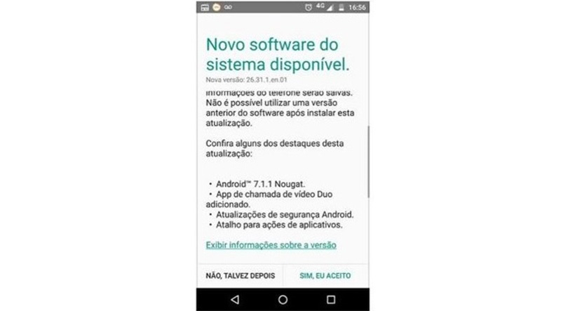 Motorola Moto X Play Brasil Android Nougat