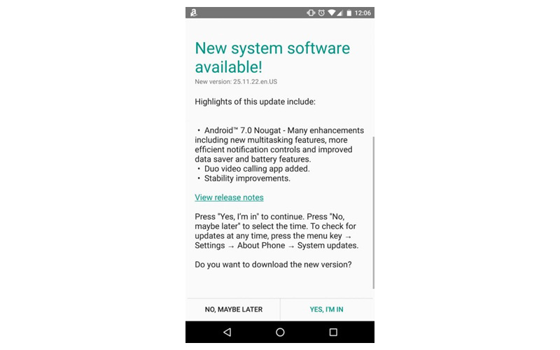 Motorola Moto X Pure Android Nougat