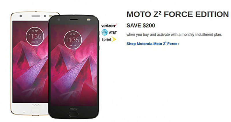 Motorola Moto Z2 Force Apple