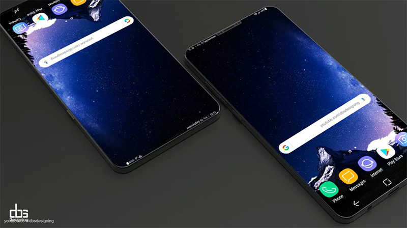 Concept do Samsung Galaxy S9; Imagem: DBS Designing