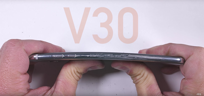 LG V30 Teste de Resistência