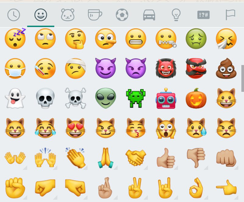 WhatsApp emojis nova versão 2