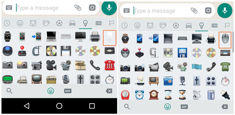 WhatsApp emojis nova versão