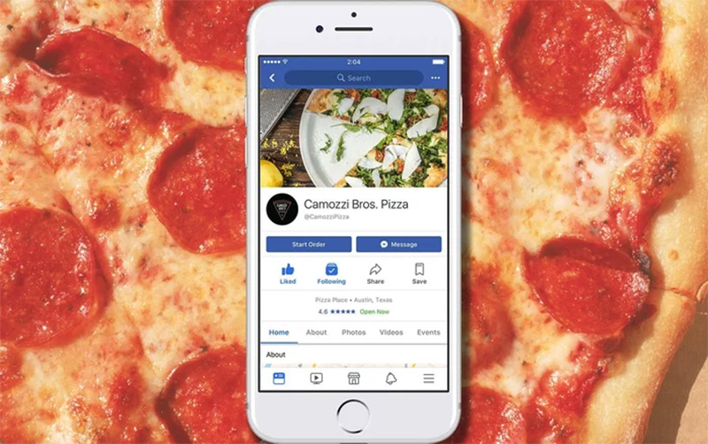 encomendar comida Facebook