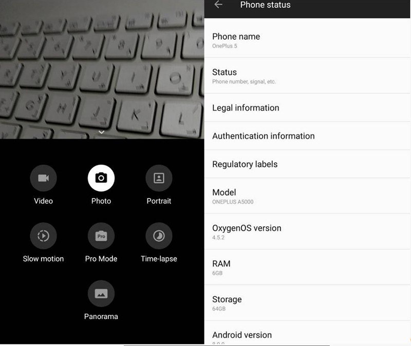 Android Oreo OxygenOS OnePlus 5