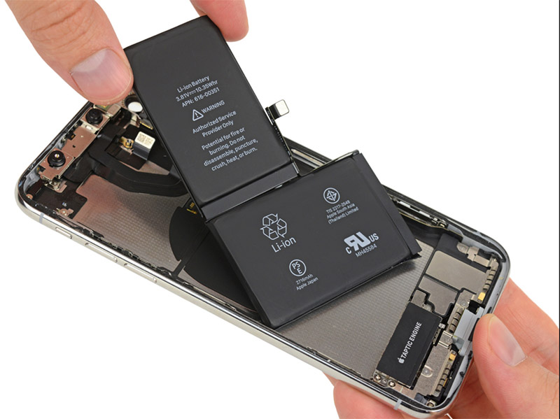 Android iOS LG G7 ThinQ Apple iPhone X iFixit abrandamento intencional oficial bateria