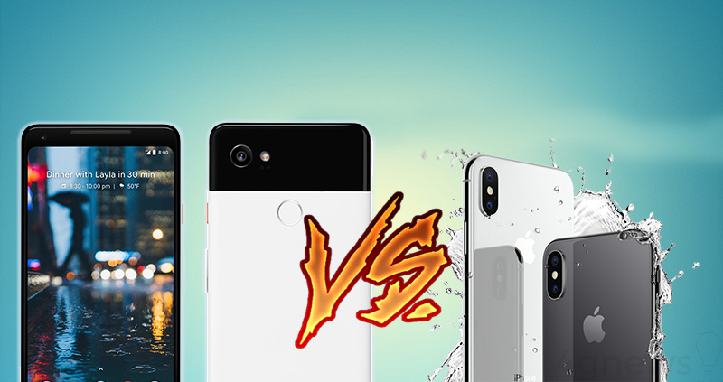 Google Pixel 2 XL Apple iPhone X smartphone