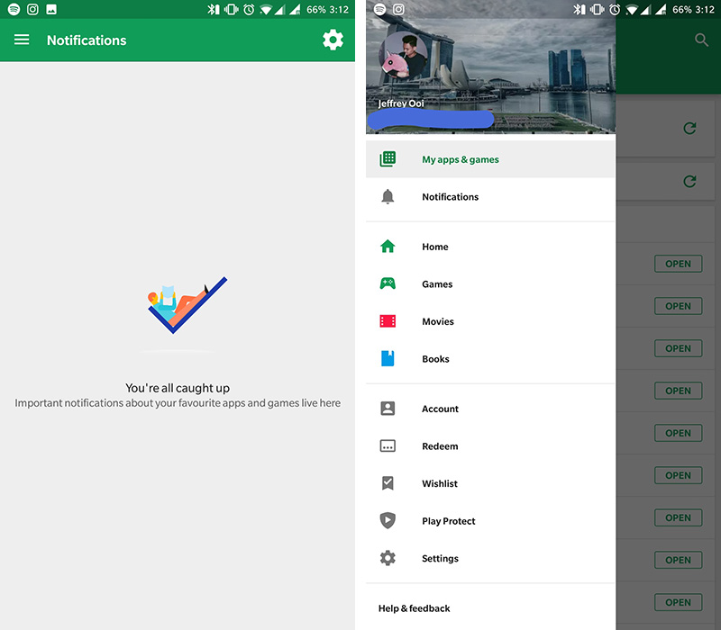 Google Play Store notificações 3 Notificações