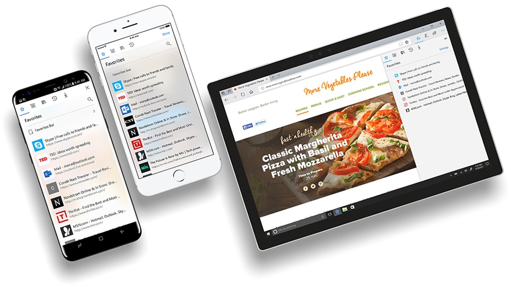 Microsoft Edge Android iOS