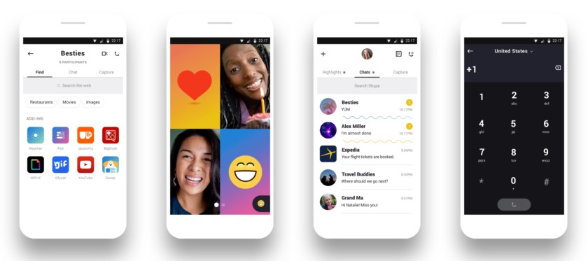 Skype Android iOS Microsoft Windows