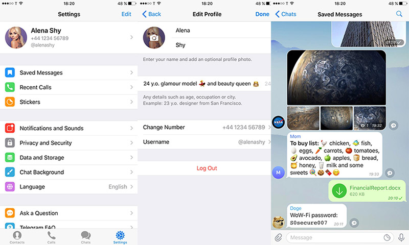 Telegram iOS Andoid novidades