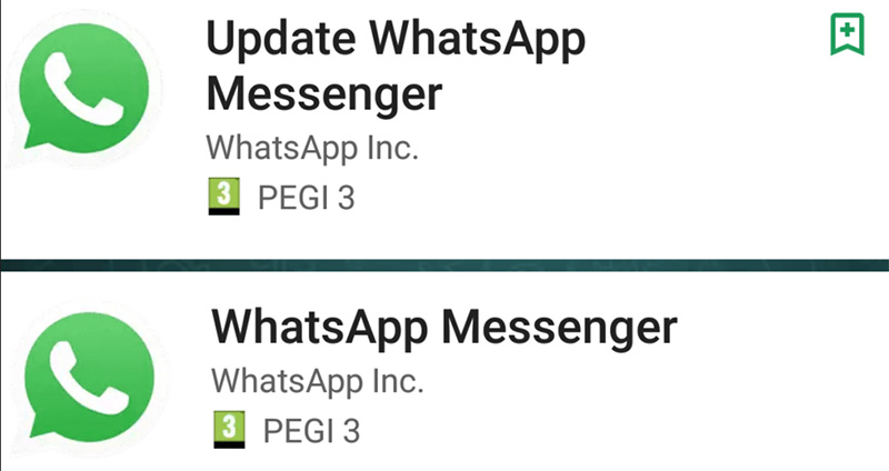 WhatsApp Google Play Store