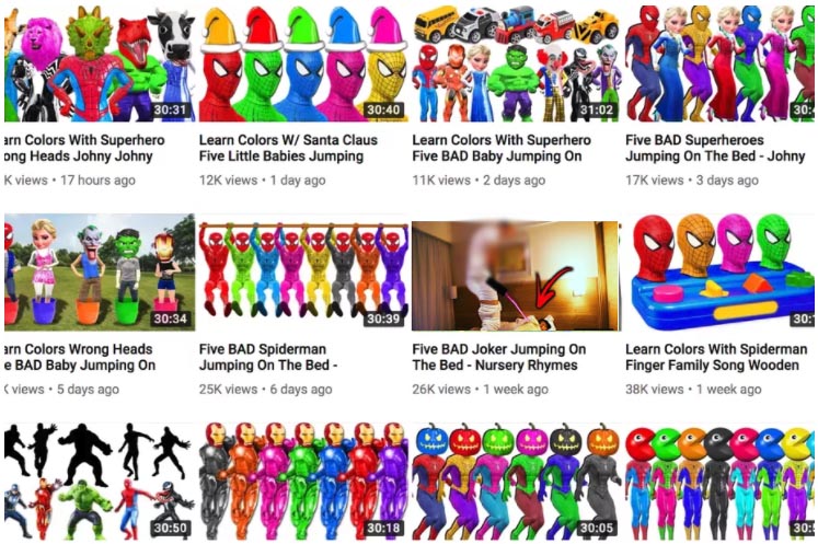 YouTube vídeos crianças Google