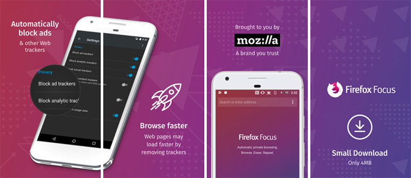 Firefox Focus Microsoft Edge Google Play Store