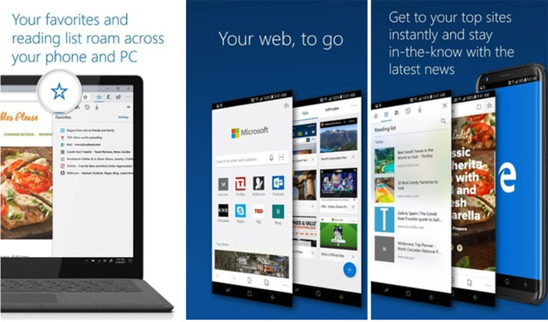 Google Play Store Microsoft Edge