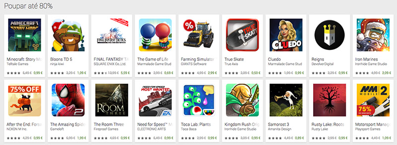Google Play Store jogos Android