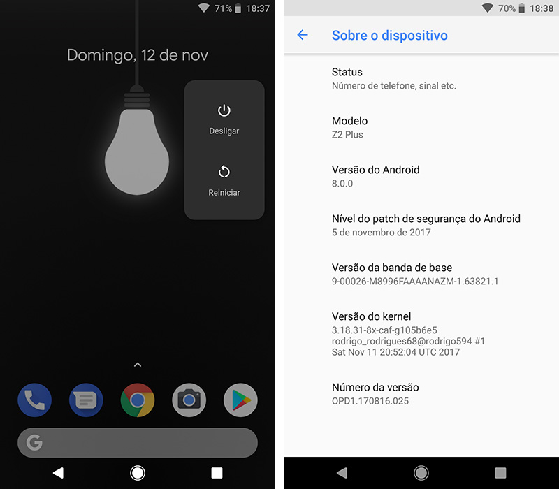 Lenovo Zuk Z2 Plus Android Oreo