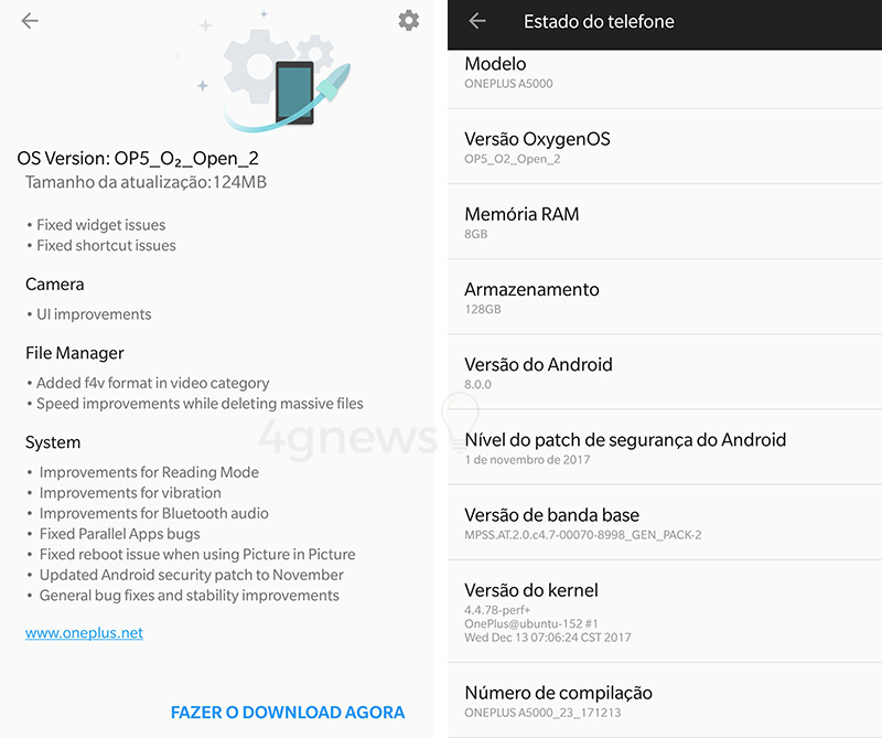 OnePlus 5 Android Oreo Beta 2