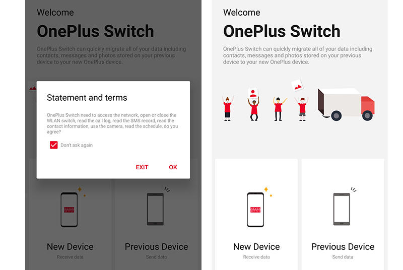 OnePlus Switch aplicação Google Play Store